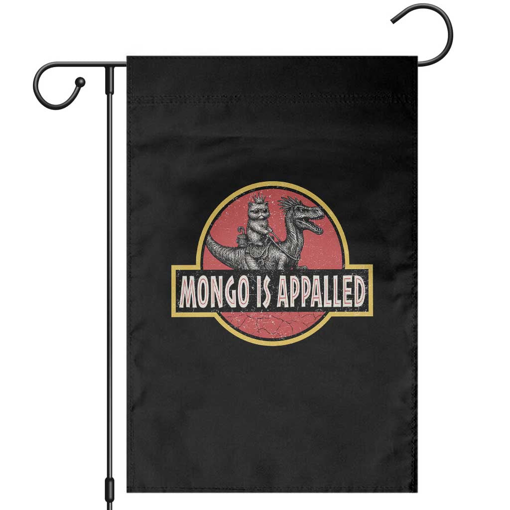 Retro Mongo is Appalled Garden Flag Princess Donut and Mongo Book Lover