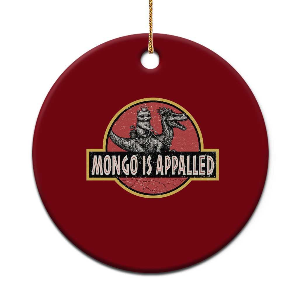 Retro Mongo is Appalled Ceramic Ornament Princess Donut and Mongo Book Lover
