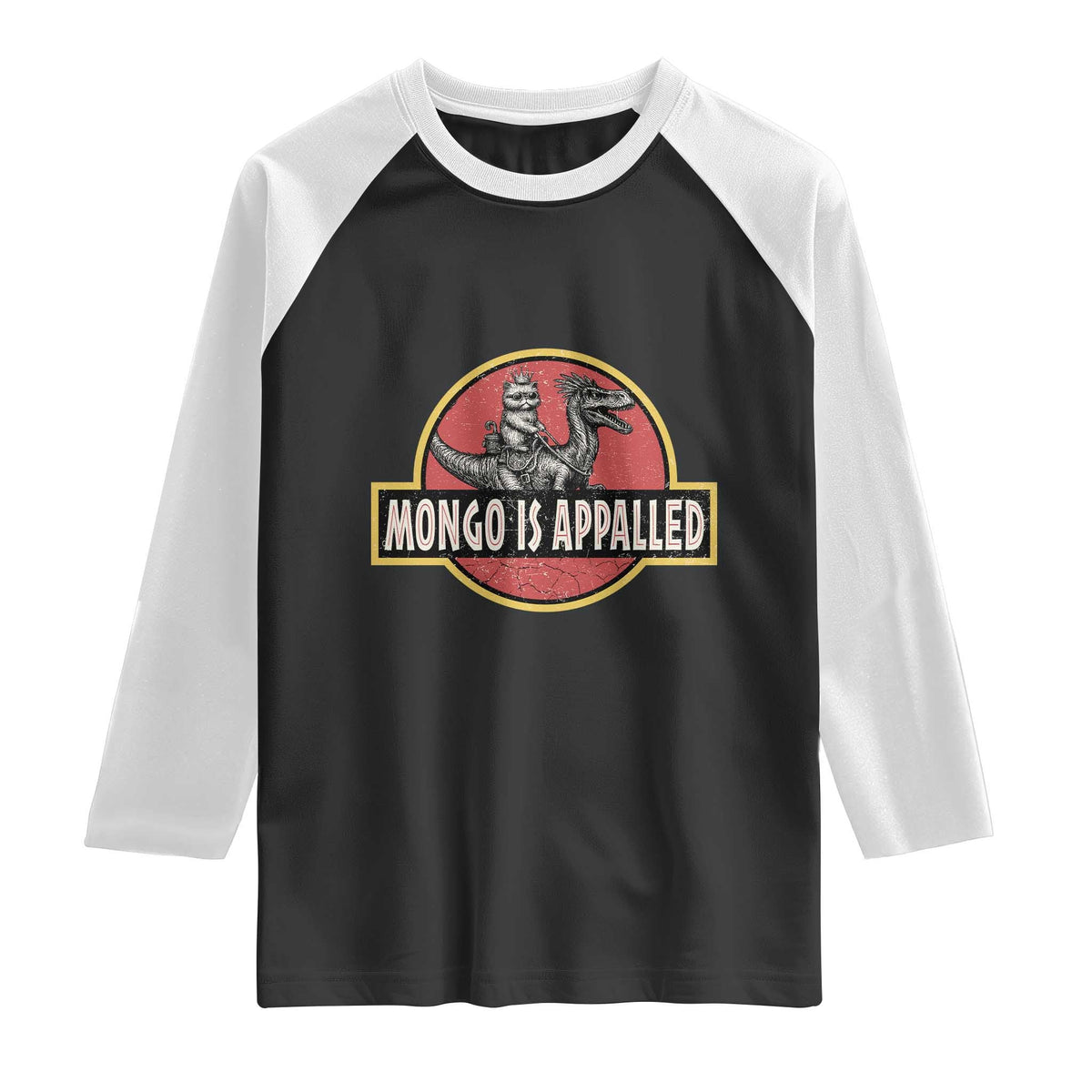 Retro Mongo is Appalled Raglan Shirt Princess Donut and Mongo Book Lover