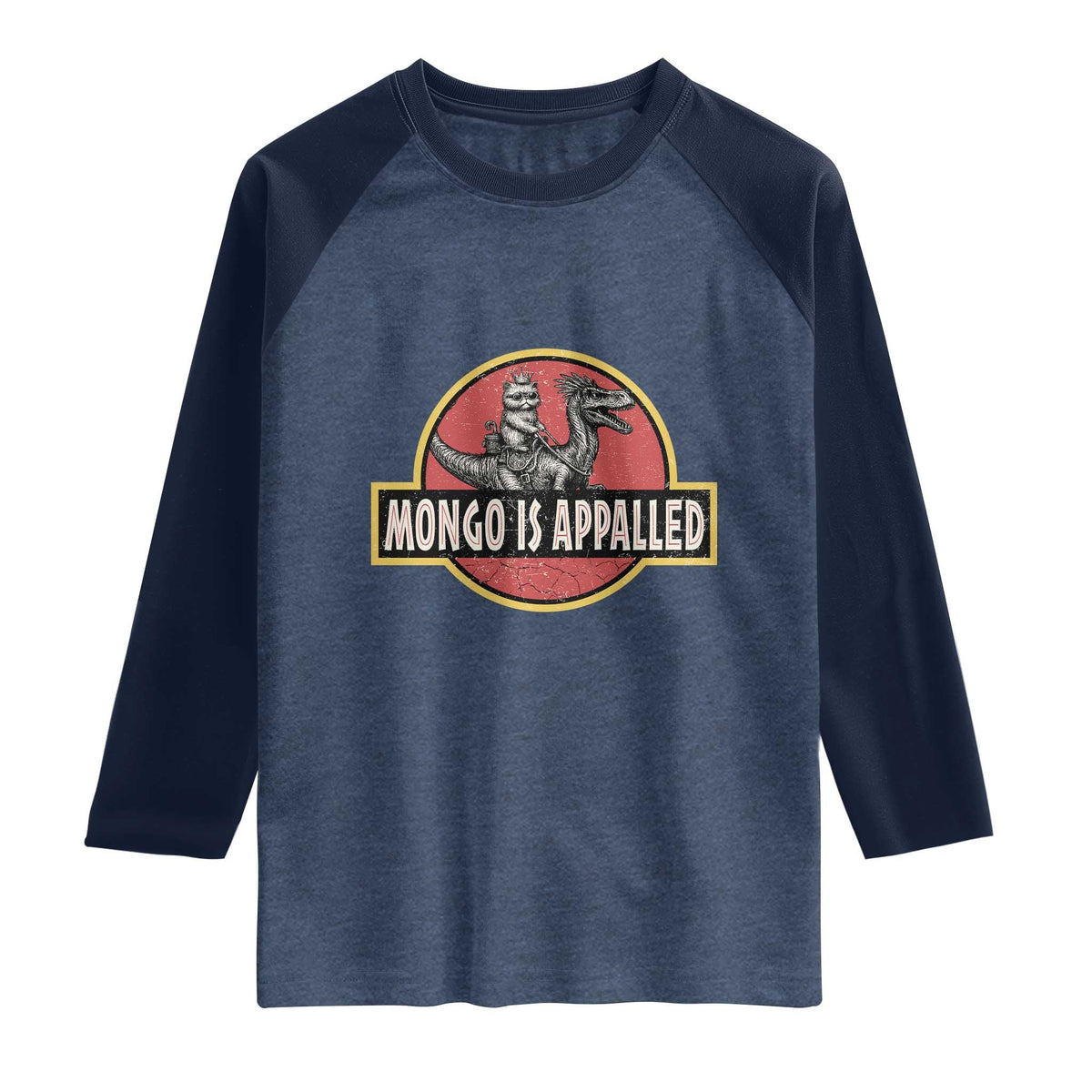 Retro Mongo is Appalled Raglan Shirt Princess Donut and Mongo Book Lover