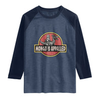 Retro Mongo is Appalled Raglan Shirt Princess Donut and Mongo Book Lover