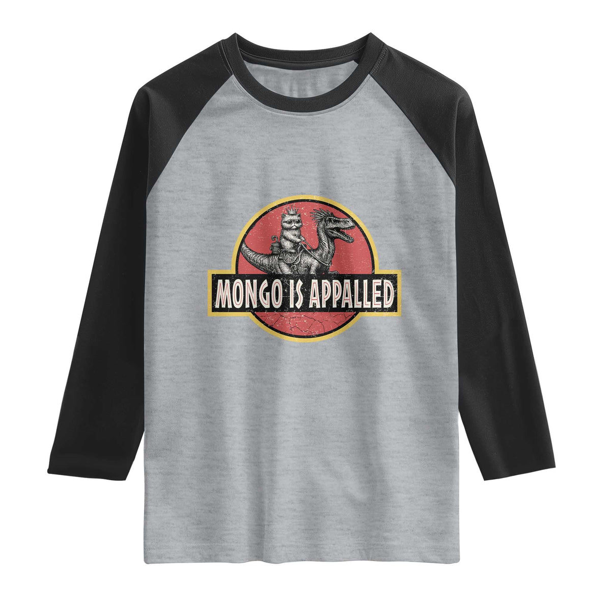 Retro Mongo is Appalled Raglan Shirt Princess Donut and Mongo Book Lover
