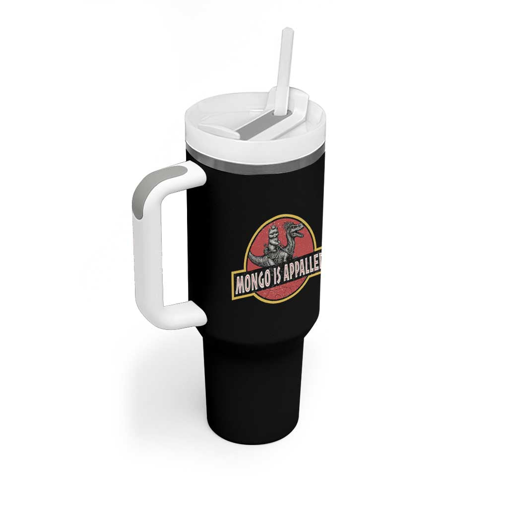 Retro Mongo is Appalled Tumbler With Handle Princess Donut and Mongo Book Lover
