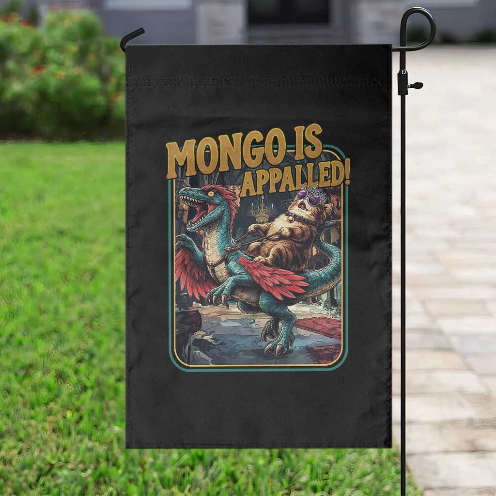 Mongo is Appalled Garden Flag Vintage Princess Donut Riding Mongo