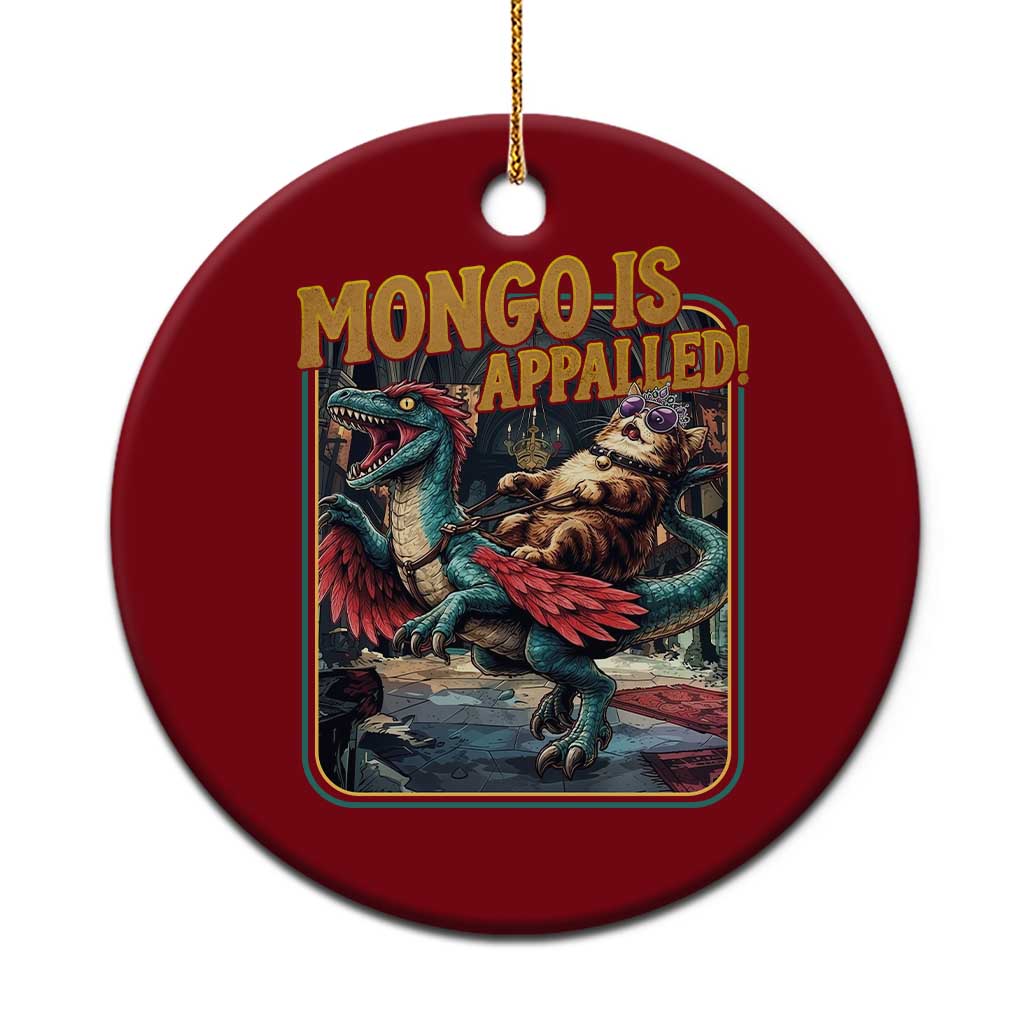 Mongo is Appalled Ceramic Ornament Vintage Princess Donut Riding Mongo