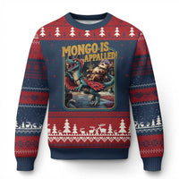 Mongo is Appalled Ugly Christmas Sweater Vintage Princess Donut Riding Mongo