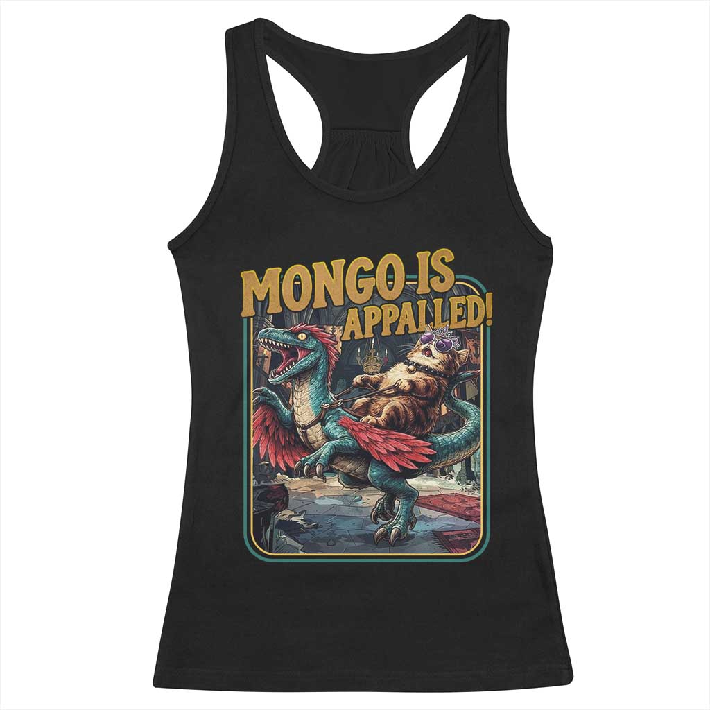 Mongo is Appalled Racerback Tank Top Vintage Princess Donut Riding Mongo