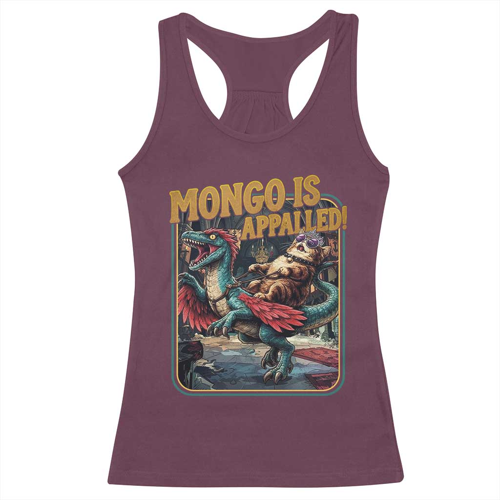 Mongo is Appalled Racerback Tank Top Vintage Princess Donut Riding Mongo