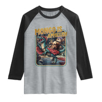 Mongo is Appalled Raglan Shirt Vintage Princess Donut Riding Mongo
