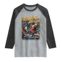 Mongo is Appalled Raglan Shirt Vintage Princess Donut Riding Mongo