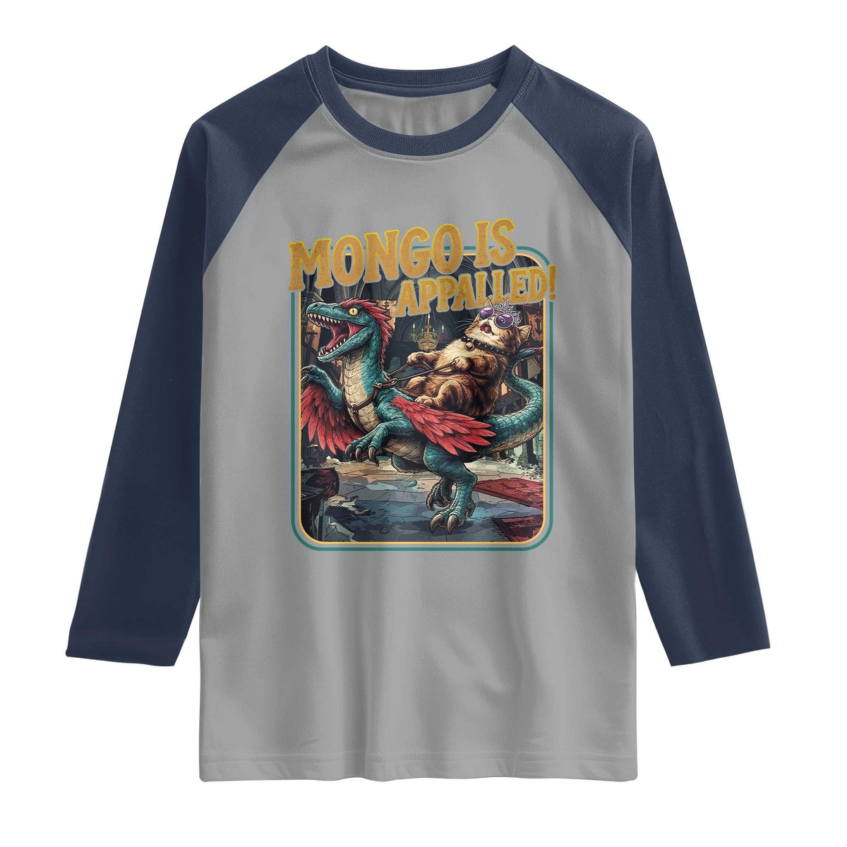 Mongo is Appalled Raglan Shirt Vintage Princess Donut Riding Mongo