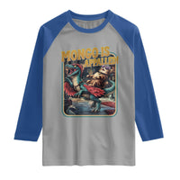 Mongo is Appalled Raglan Shirt Vintage Princess Donut Riding Mongo