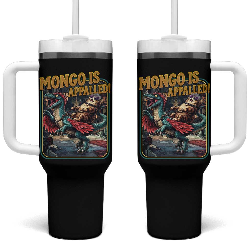 Mongo is Appalled Tumbler With Handle Vintage Princess Donut Riding Mongo