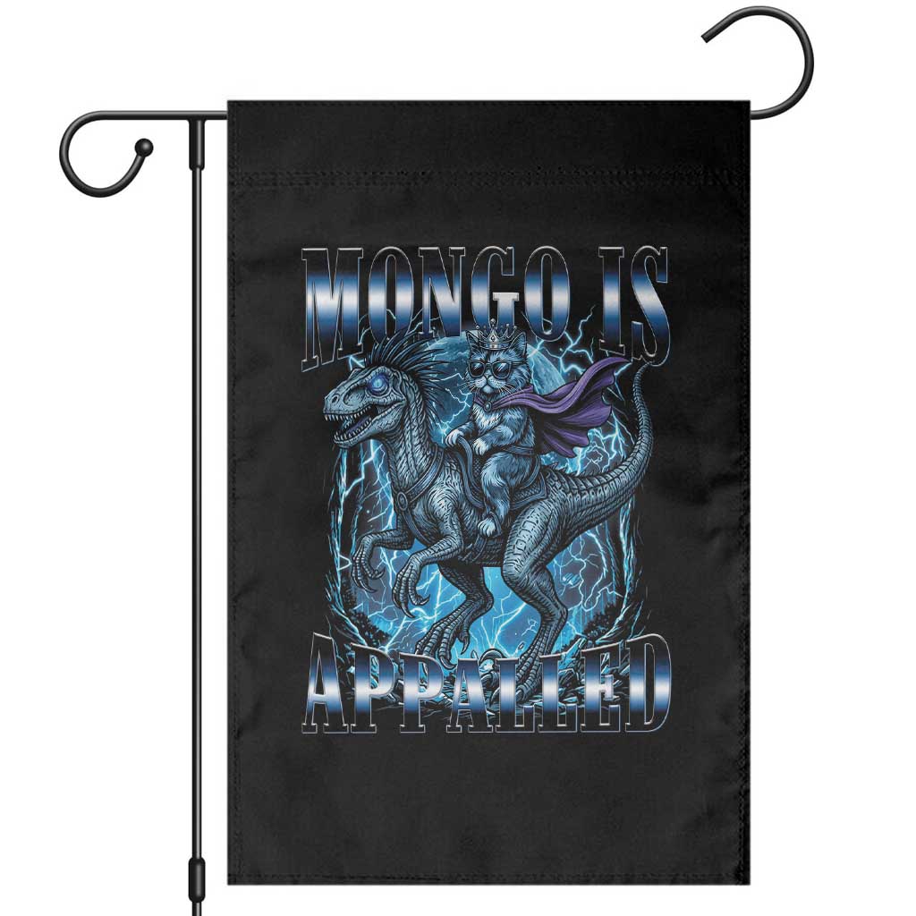 Mongo is Appalled Garden Flag Funny Princess Donut Riding Mongo