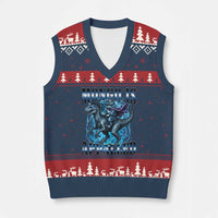 Mongo is Appalled V-Neck Knit Sweater Vest Funny Princess Donut Riding Mongo