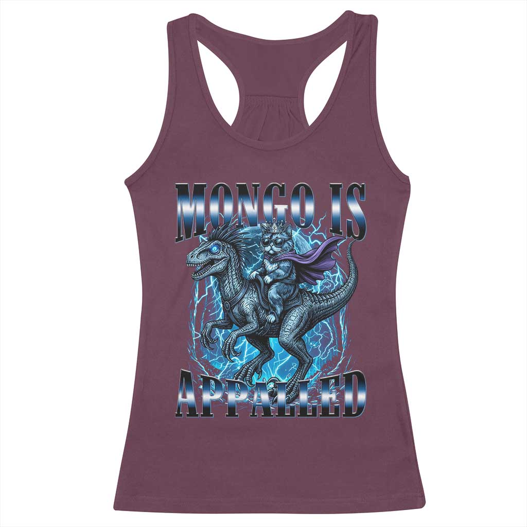 Mongo is Appalled Racerback Tank Top Funny Princess Donut Riding Mongo
