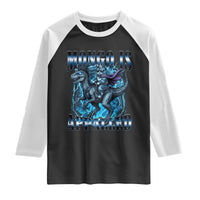 Mongo is Appalled Raglan Shirt Funny Princess Donut Riding Mongo