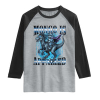 Mongo is Appalled Raglan Shirt Funny Princess Donut Riding Mongo