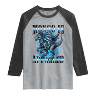 Mongo is Appalled Raglan Shirt Funny Princess Donut Riding Mongo