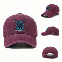 Mongo is Appalled Washed Cotton Baseball Cap Funny Princess Donut Riding Mongo