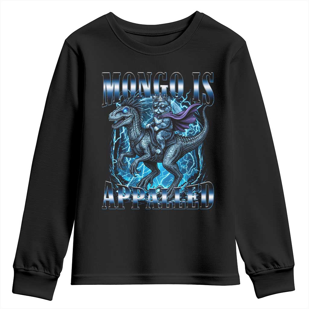 Mongo is Appalled Youth Sweatshirt Funny Princess Donut Riding Mongo