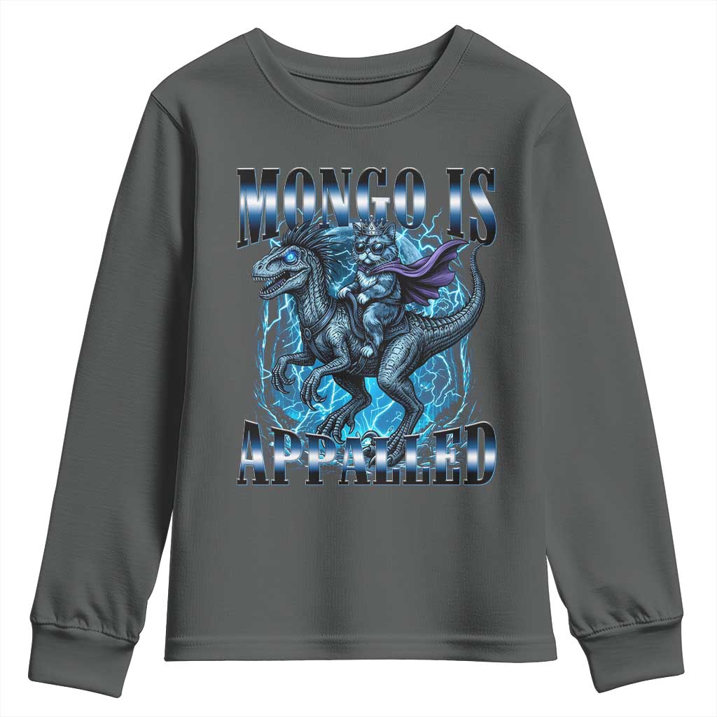 Mongo is Appalled Youth Sweatshirt Funny Princess Donut Riding Mongo