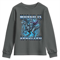 Mongo is Appalled Youth Sweatshirt Funny Princess Donut Riding Mongo
