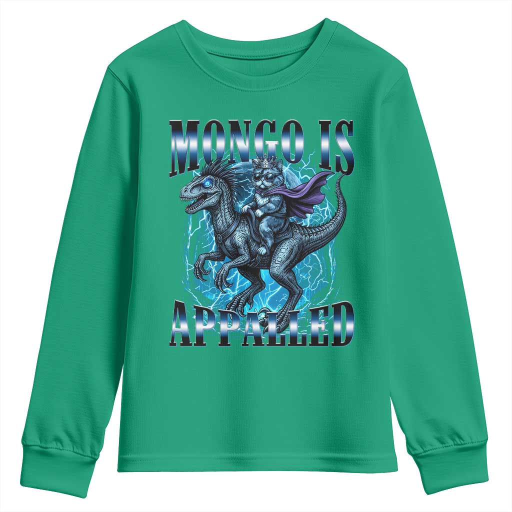 Mongo is Appalled Youth Sweatshirt Funny Princess Donut Riding Mongo