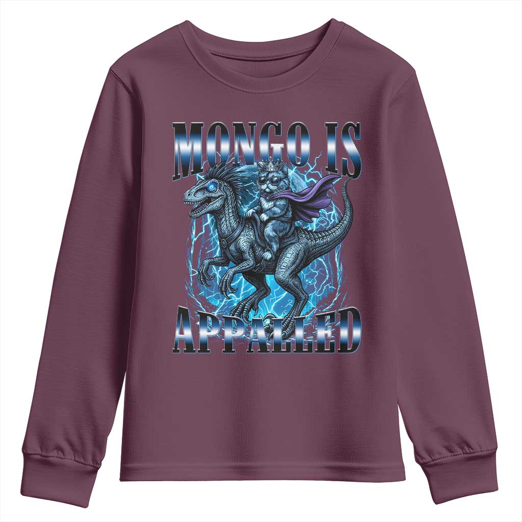 Mongo is Appalled Youth Sweatshirt Funny Princess Donut Riding Mongo