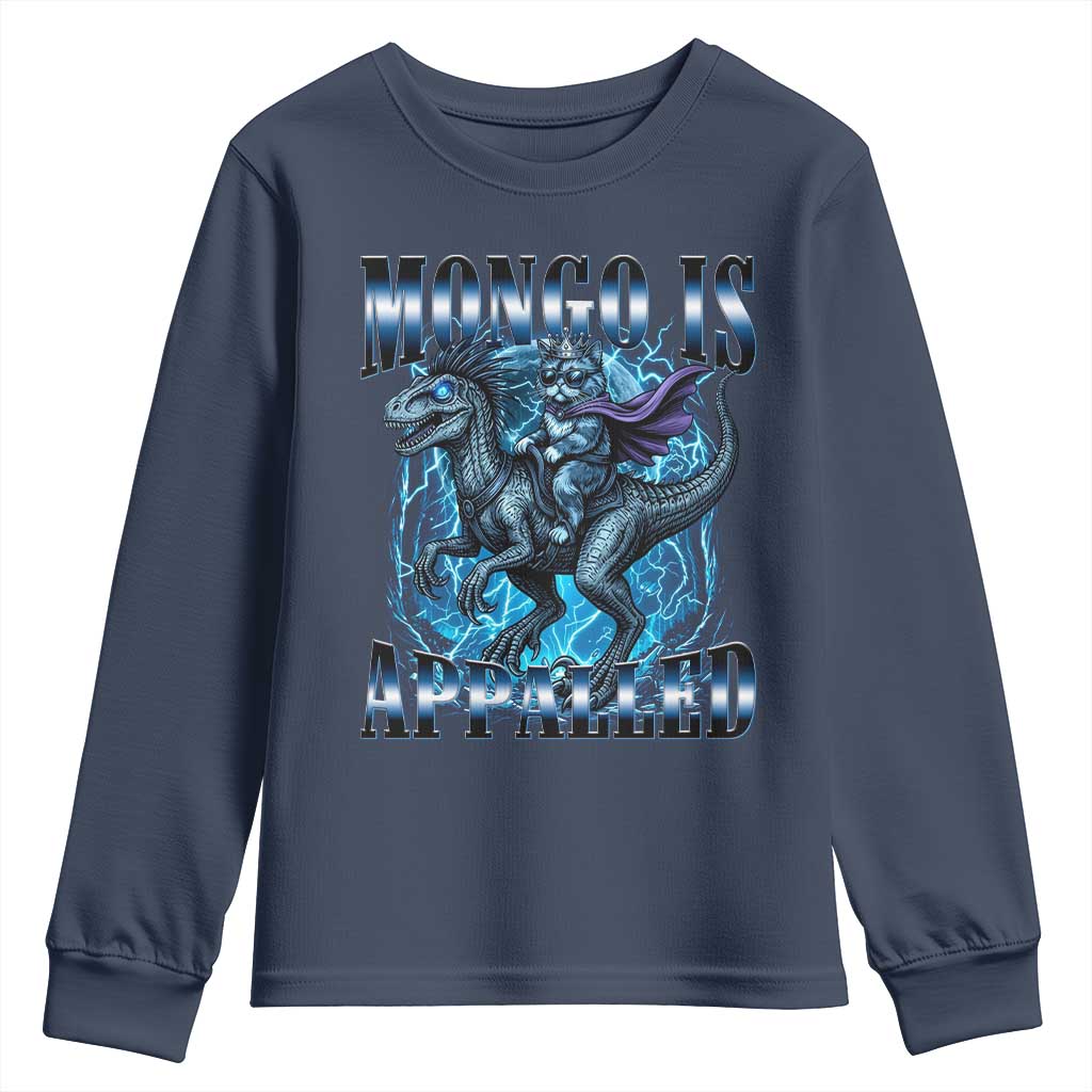 Mongo is Appalled Youth Sweatshirt Funny Princess Donut Riding Mongo