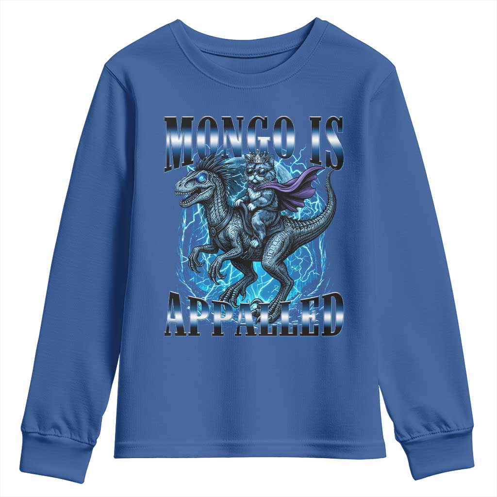 Mongo is Appalled Youth Sweatshirt Funny Princess Donut Riding Mongo