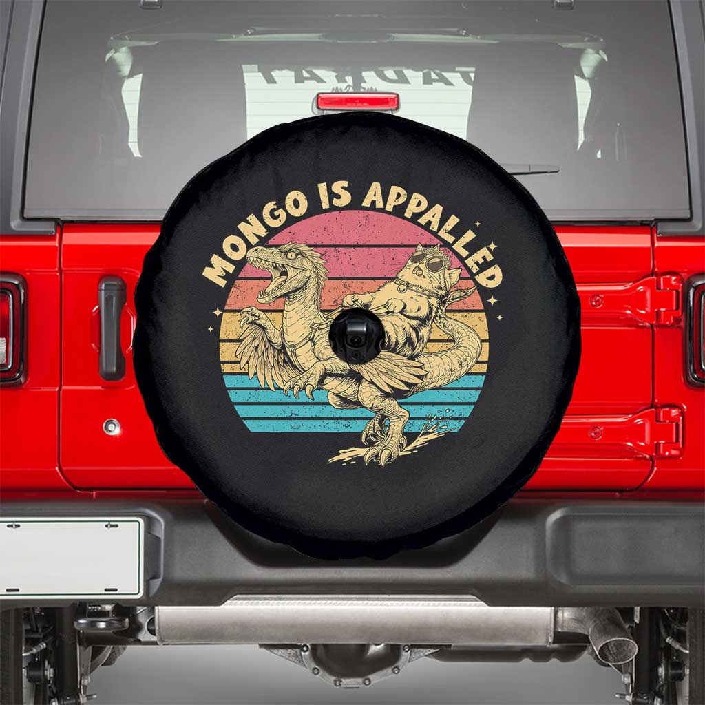Mongo is Appalled Spare Tire Cover Vintage Princess Cat Riding Dinosaur