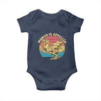 Mongo is Appalled Baby Onesie Vintage Princess Cat Riding Dinosaur