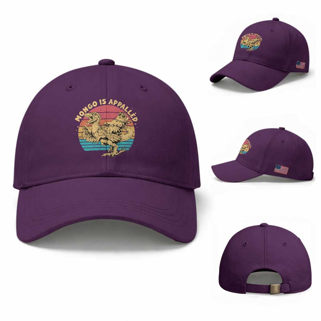 Mongo is Appalled Baseball Cap Vintage Princess Cat Riding Dinosaur