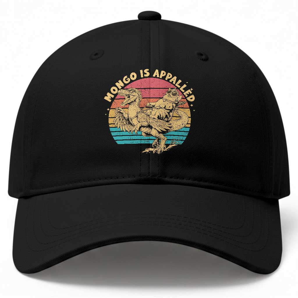 Mongo is Appalled Baseball Cap Vintage Princess Cat Riding Dinosaur