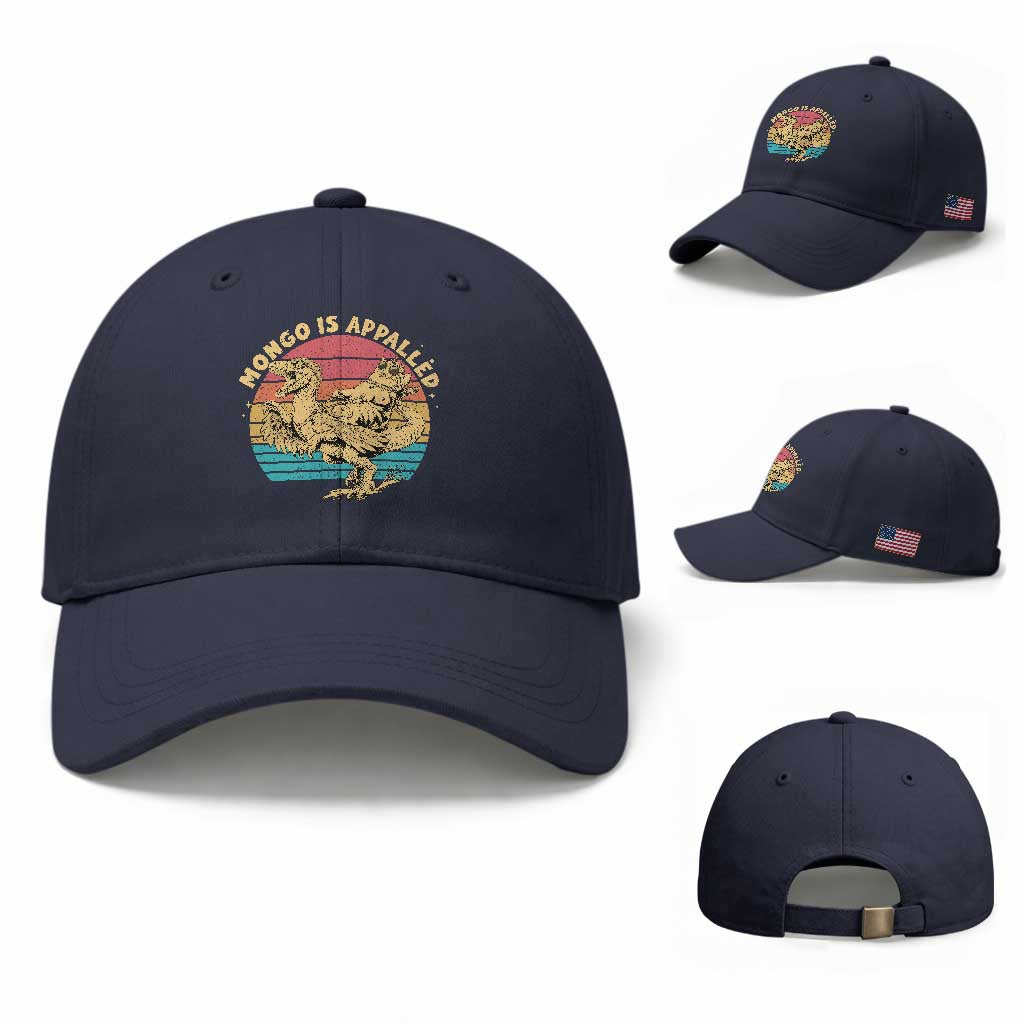 Mongo is Appalled Baseball Cap Vintage Princess Cat Riding Dinosaur