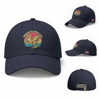 Mongo is Appalled Baseball Cap Vintage Princess Cat Riding Dinosaur