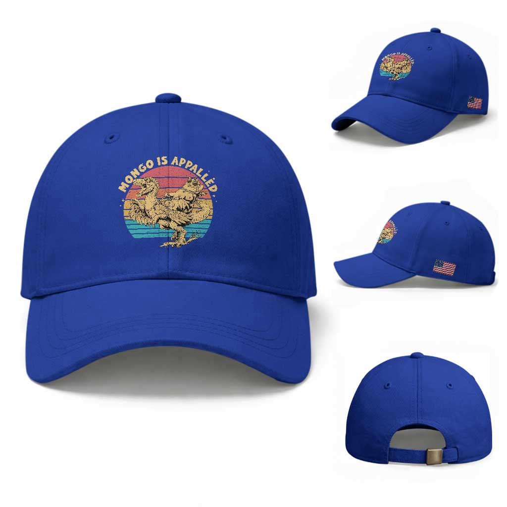 Mongo is Appalled Baseball Cap Vintage Princess Cat Riding Dinosaur