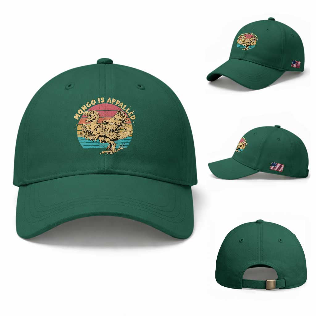 Mongo is Appalled Baseball Cap Vintage Princess Cat Riding Dinosaur