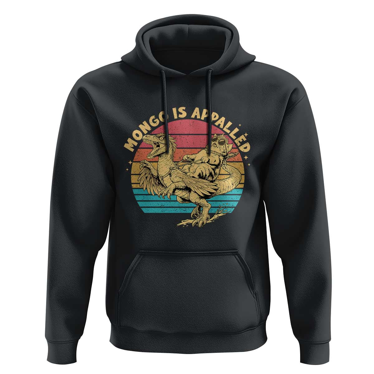 Mongo is Appalled Hoodie Vintage Princess Cat Riding Dinosaur