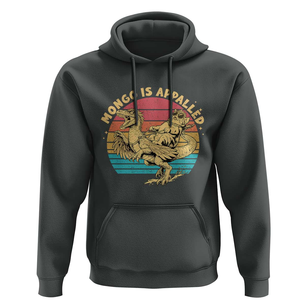 Mongo is Appalled Hoodie Vintage Princess Cat Riding Dinosaur