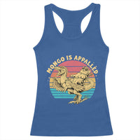 Mongo is Appalled Racerback Tank Top Vintage Princess Cat Riding Dinosaur