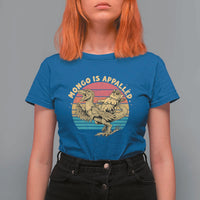 Mongo is Appalled T Shirt For Women Vintage Princess Cat Riding Dinosaur
