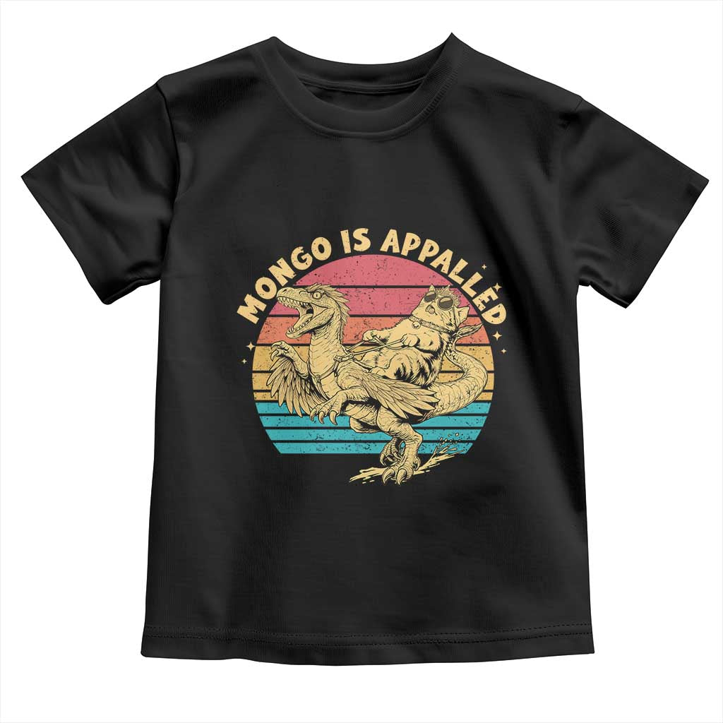 Mongo is Appalled Toddler T Shirt Vintage Princess Cat Riding Dinosaur