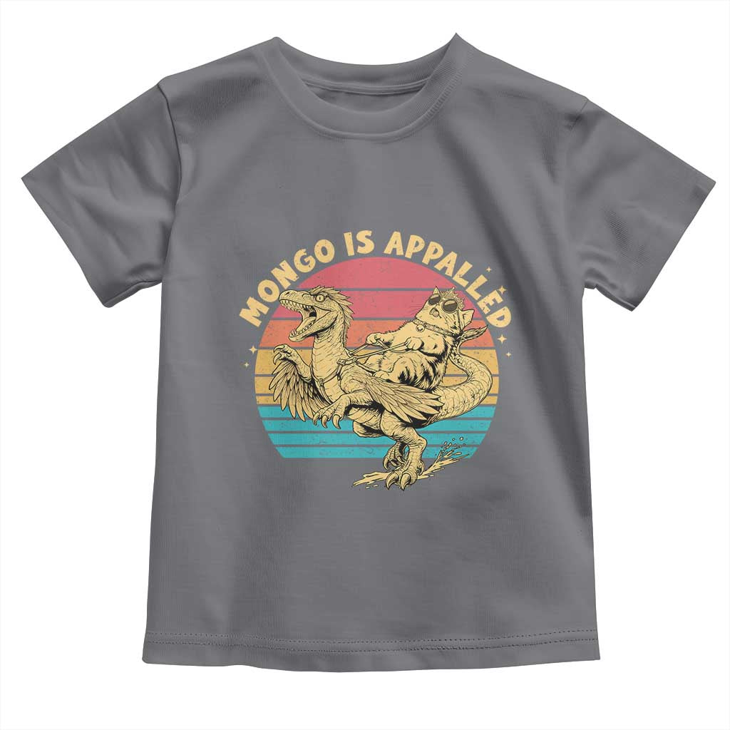 Mongo is Appalled Toddler T Shirt Vintage Princess Cat Riding Dinosaur