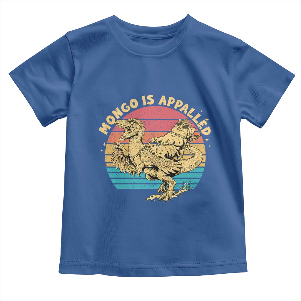 Mongo is Appalled Toddler T Shirt Vintage Princess Cat Riding Dinosaur