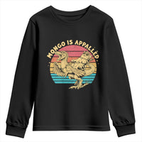 Mongo is Appalled Youth Sweatshirt Vintage Princess Cat Riding Dinosaur