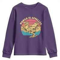 Mongo is Appalled Youth Sweatshirt Vintage Princess Cat Riding Dinosaur
