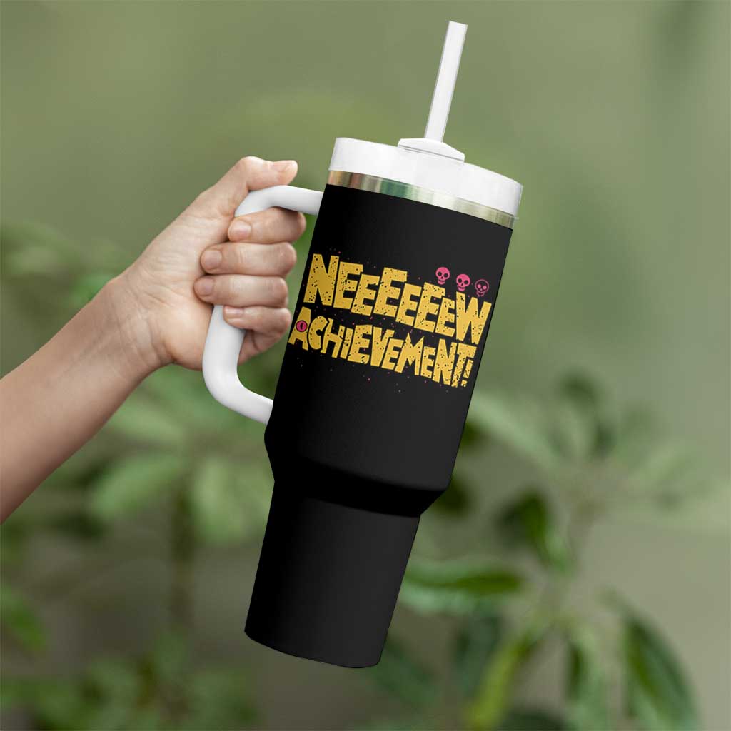 New Achievement Tumbler With Handle Funny Sci-Fi Book Lover