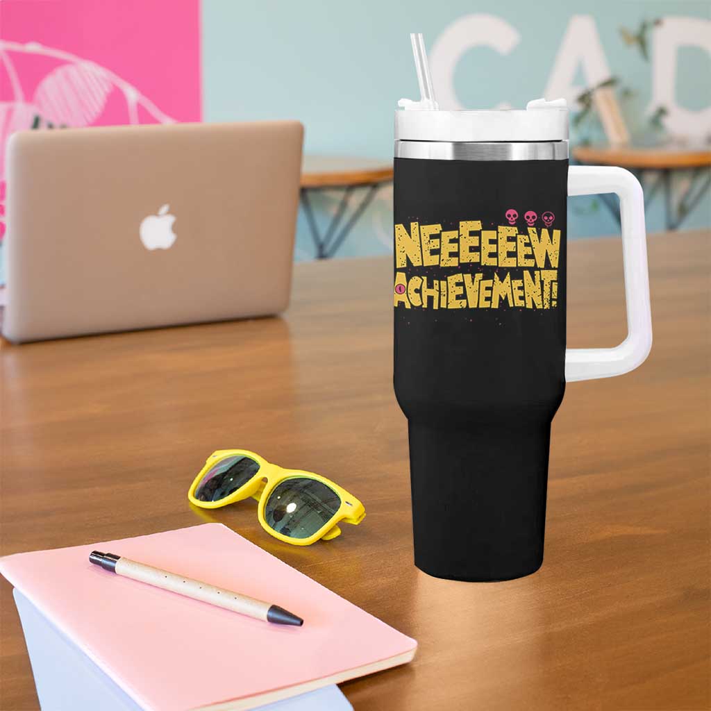 New Achievement Tumbler With Handle Funny Sci-Fi Book Lover
